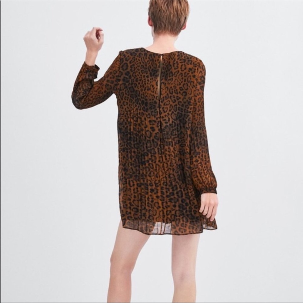 Zara Leopard Print Pleated Playsuit - Picture 2 of 5